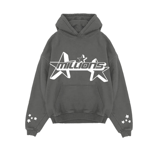 Millions gray pullover hoodie