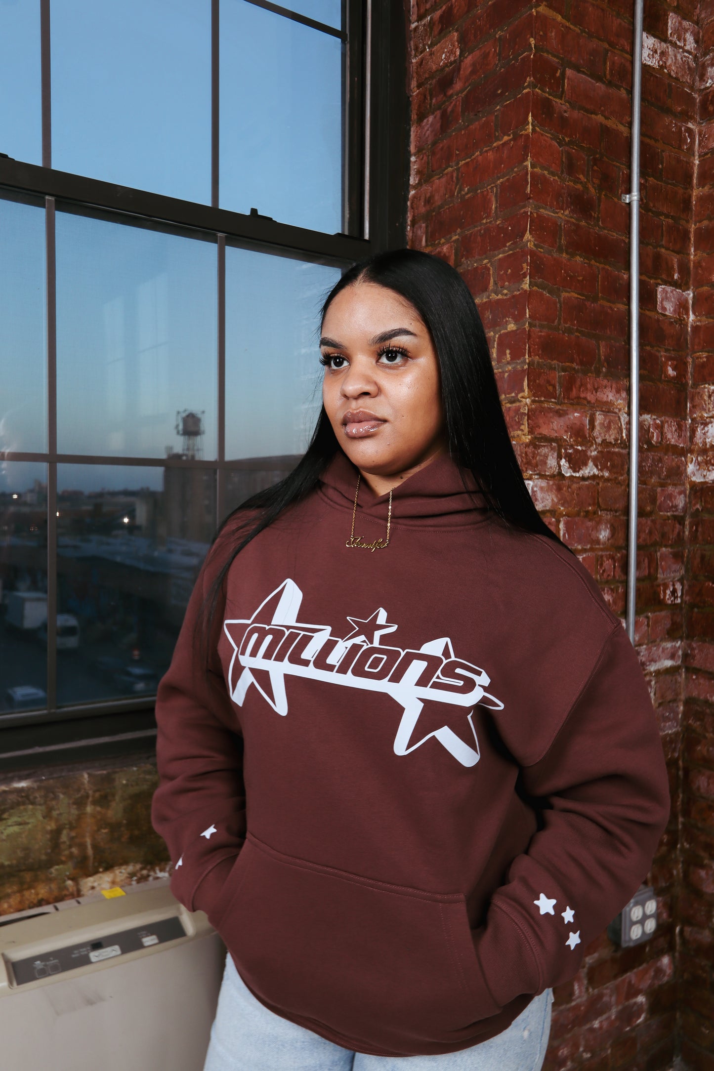 Millions Mocha brown pullover hoodie