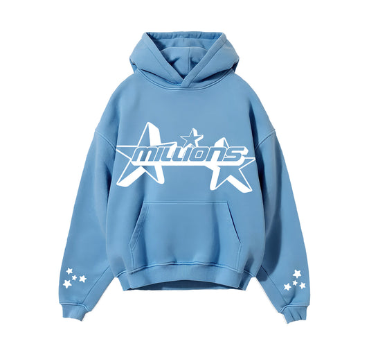 Millions sky blue pullover hoodie